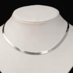 Silver Herringbone Necklace